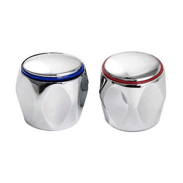 Manijas para grifo de agua caliente y fría, perilla de fácil ajuste, tapa de botón giratorio para baño (6 uds.)