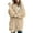 Apricot, variant on Winter Women Hooded Coat Long Sleeve Faux Fur Jacket for Daily Wear