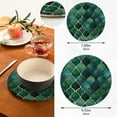 thumbnail image 3 of Coolnut Green Scale Pattern Trivets Pot Holders Set of 2 Potholders for Kitchens Pure Cotton Thread Weave Trivets,Hot Pads for Kitchens,Coasters,Placemats,Spoon Rest for Cooking Home Decor, 3 of 7