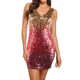 thumbnail image 3 of PrettyGuide Women's Sequin Cocktail Dress V Neck Bodycon Glitter Party Dress, 3 of 7