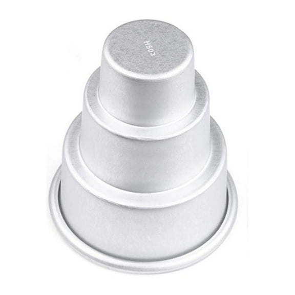 UNLLLL Mini Three-tiered Cake Pan Pudding Muffin Decorating Mould Tools, for Cake, Chocolate, Biscuit