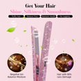 thumbnail image 5 of 480°F Alta Temperatura Plancha Para Cabello Titanio, Dorisilk Alaciadora Plancha de Cabello 2 en 1 Rizador y Alisador 1“ Salón Profesional Diamantes De Imitación Cristal Plancha De Pelo Rosa, 5 of 5