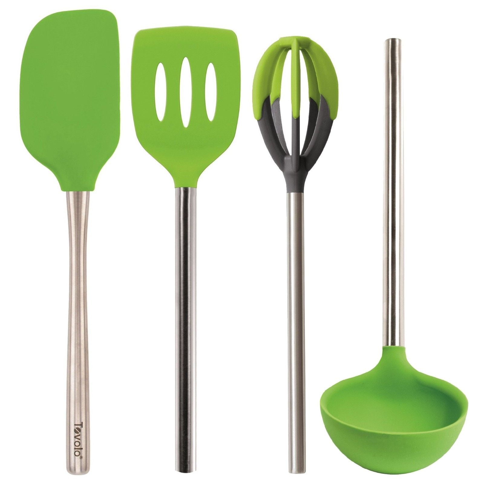 Tovolo 4pc Stainless Steel & Silicone Kitchen Utensil Set Spring