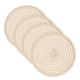 thumbnail image 1 of Uxcell 4 Pcs Manteles Individuales Redondos Tejidos, Mantel Lavable de 7 Pulgadas Resistente al Calor, Mantel Decorativo para Mesa de Comedor de Cocina, Beige, 1 of 7