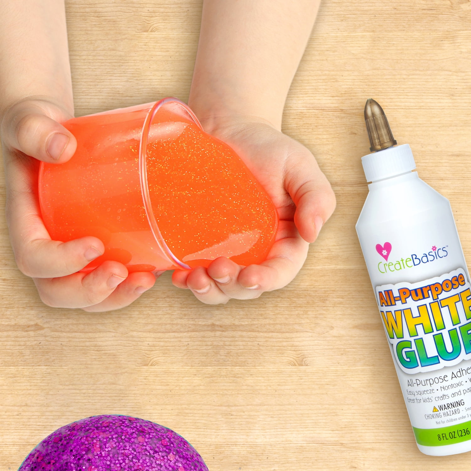 Create Basics All-Purpose Clear Glue 8 fl oz, Great For Kids