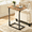 Brown, variant on C Shaped Couch End Table Tray Table, Side Table for Sofa,with Widened tabletop for Bedroom, Living Room, 27"(H) x 21.1"(W) x 11.4"(D), Grey