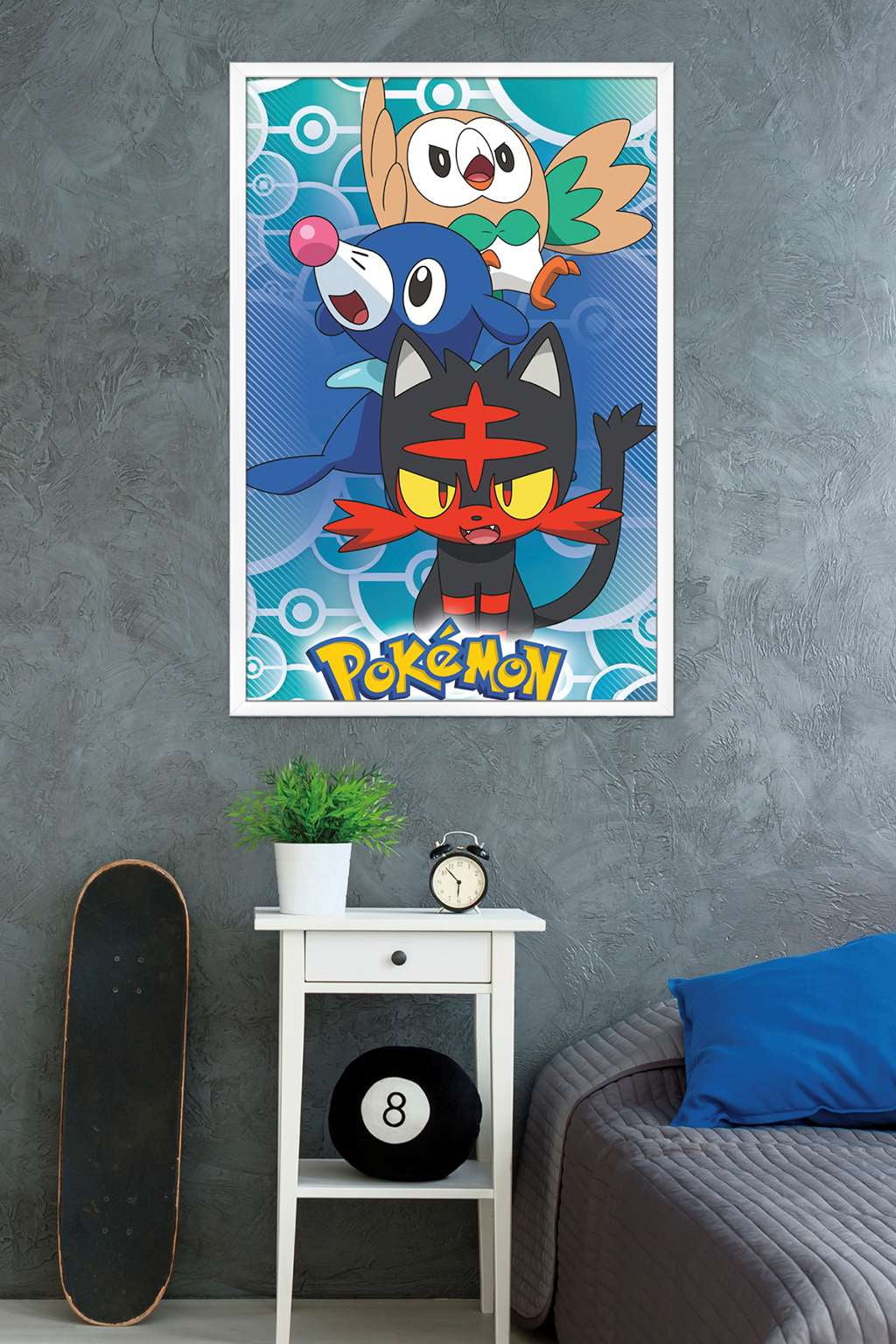 Pokémon - Alola Region Wall Poster, 14.725 x 22.375, Framed