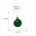 thumbnail image 6 of Pinnacle Peak Trading Christmas Green Shiny and Matte Polish Glass 30mm Ball Bauble Ornaments 20 Piece Made in Poland 1.2 Inch, 6 of 8
