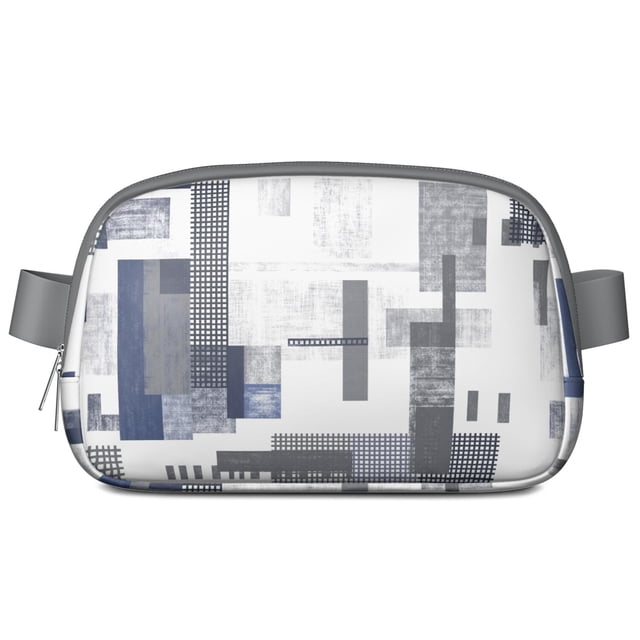 Bauhaus Style Belt Bag – Abstract Geometric Fanny Pack with Color Block Pattern and Minimalist Modern Aesthetic