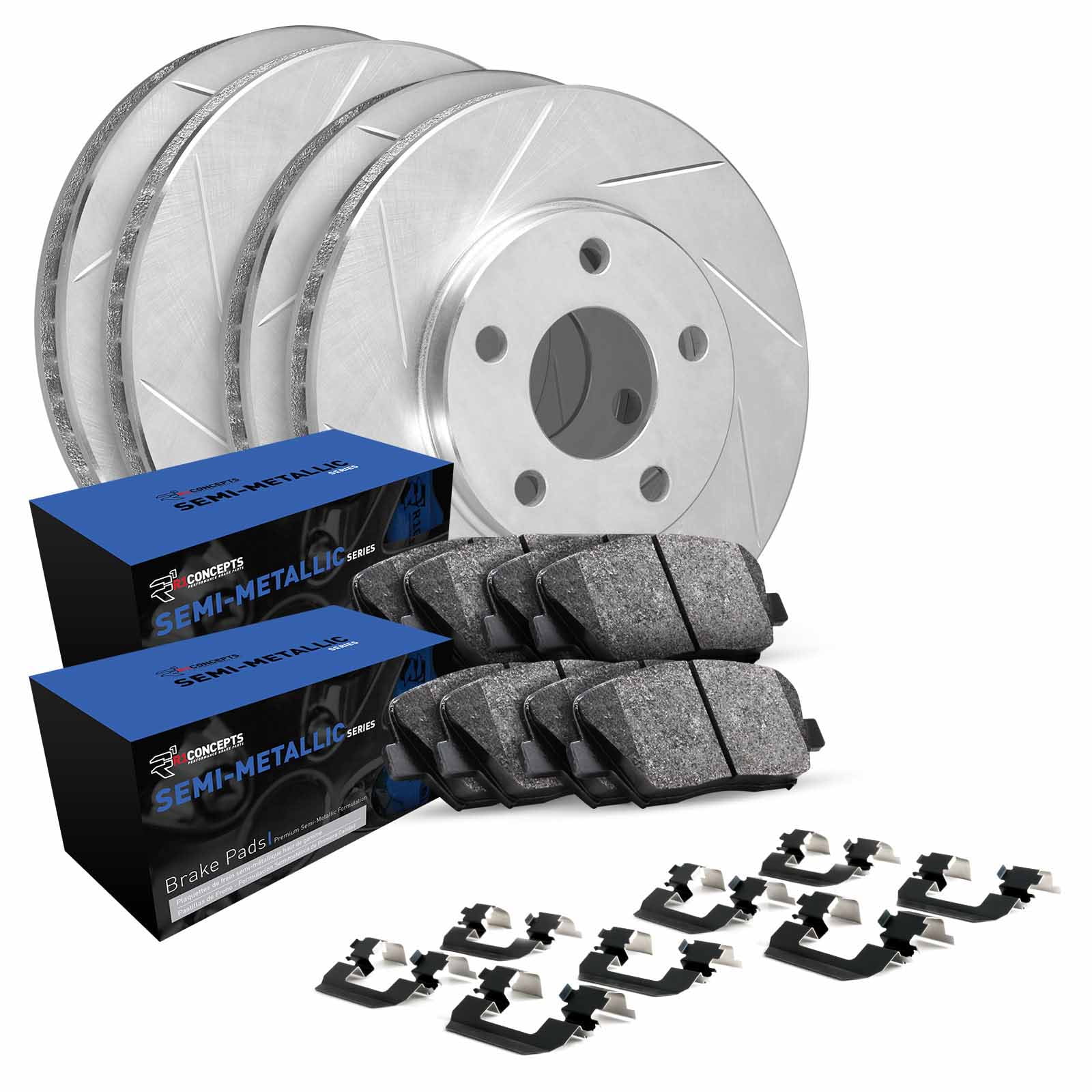 R1 Concepts Front Brakes and Rotors Kit |Front Brake Pads| Brake