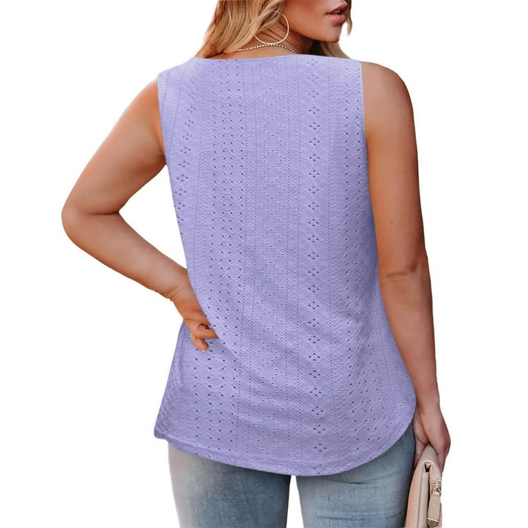 Womens Summer Clothes,Plus Size Clothes for Women,Plus Size for Women Sexy  Blouse Solid Casual Loose Summer Sleeveless Blouse,Summer Blouses for Women  - Walmart.com