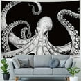 thumbnail image 4 of Shiartex  Octopus Tentacles Tapestry Black Vintage Sea Ocean Kraken Nautical Marine Home Decor Tapestries Wall Blanket For Bedroom Living Room Dorm  40x30inch, 4 of 6