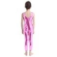 thumbnail image 2 of iiniim Kids Girls Shiny Metallic Gymnastics Ballet Dance Leotard Full Bodysuit Jumpsuit Pink 5-6, 2 of 7