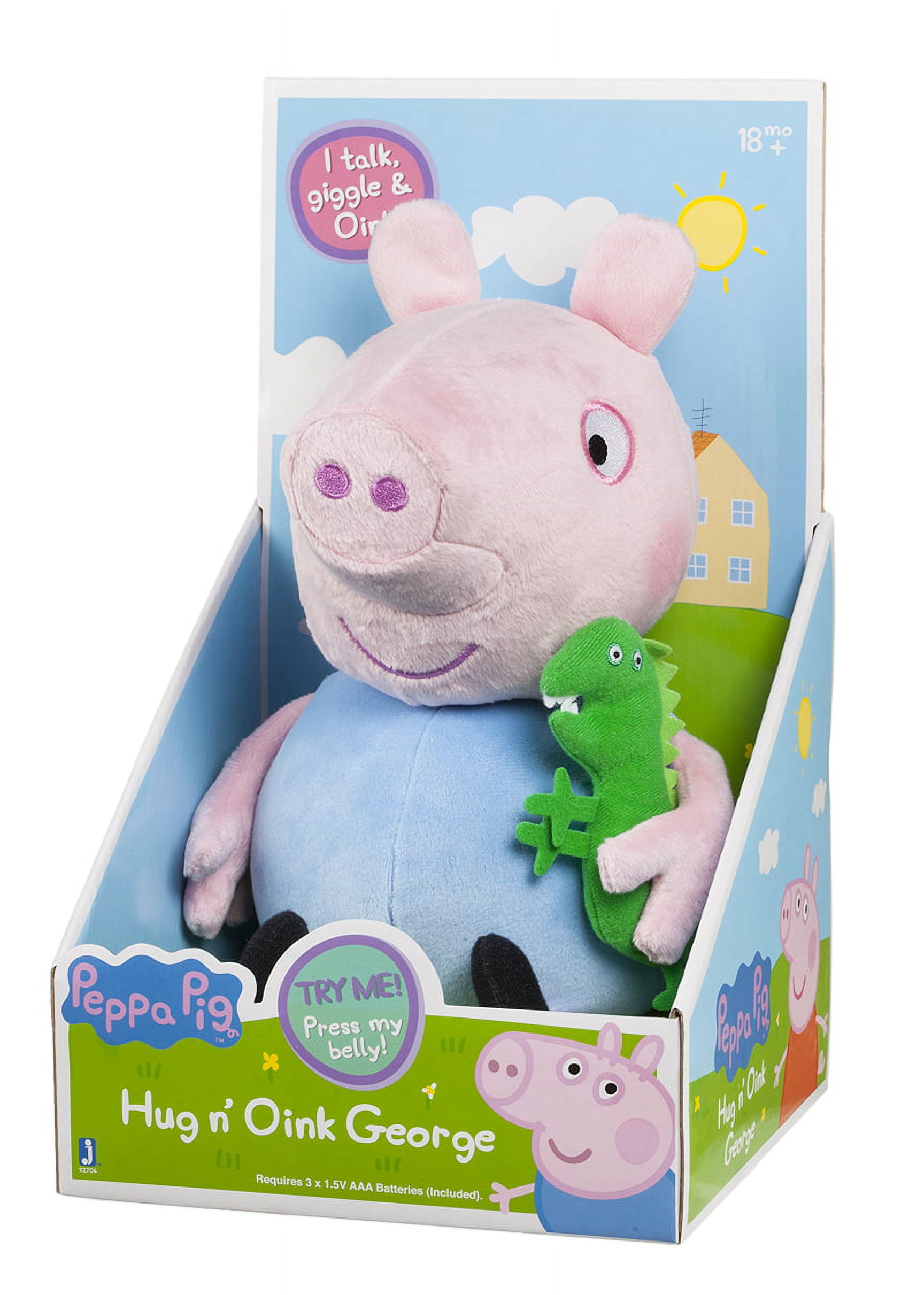 Peppa Pig Hug N' Oink Plush Stuffed Animal Toy, Large 12 - Press Peppa's  Belly to Hear Her Talk, Giggle & Oink - Ages 18+ Months