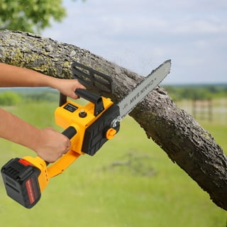 Cordless Chainsaw 4 Inch/6 Inch Electric Chainsaw Powerful Wood Cutter Saw  Compatible with Makita Battery 18V Portable Handheld Chainsaw for Branch  Cutting Garden Tree Trimming 