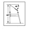 Alvin Table Black Base White Top 24" x 36"