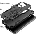 thumbnail image 2 of Case for iPhone 16,Military Grade [Built-in Kickstand] Magnetic Dual-Layer Heavy Duty Shockproof Protection TPU+PC Phone Case for iPhone 16,6.1 Inch 2024 (Black), 2 of 16