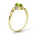 thumbnail image 2 of Galaxy Gold 14K Yellow Gold 0.46 Carat Natural Diamonds and Oval-Shaped Peridot Ring - August Birthstone - Abundance & Joy - Sizes 5.5 to 11 - Fine Jewelry for Women, 2 of 2