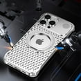 thumbnail image 5 of Heat Dissipation for iPhone 16 Pro Case with Magnetic Stand [Compatible with Mag-Safe] [Built-in Kickstand & Ring Holder] Cooling Hollow Metal Protection Cover for iPhone 16 Pro, Black, 5 of 6