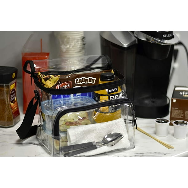 Clear Lunch Bag Durable PVC Plastic See Through Lunch Bag with
