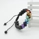 thumbnail image 3 of Pulsera de cuentas de doble capa, piedra esmerilada Natural, cuerda trenzada ajustable, accesorio de Tomshoo Negro, 3 of 7