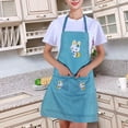 thumbnail image 3 of Limei Aprons for Women Men Adjustable Bib Waterproof Kitchen Chef Cute Cartoon Rabbit Apron with 2 Pockets Long Ties for Cooking, BBQ, 3 of 7