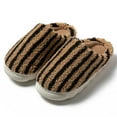 thumbnail image 4 of Women's Slippers House Shoes Memory Foam Classic Striped Shoes Fuzzy Indoor And Outdoor Casual Anti-Slip Winter Slippers, 4 of 4