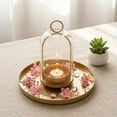 thumbnail image 5 of 2PC Metal Frame Glass Cloche Candle Holders With Hanging Hooks Vintage Jar Candle Display Decorative Candle Cloche For Christmas Birthday Wedding Table Decor, 5 of 9