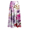 thumbnail image 6 of SMihono Long Skirts for Women Fashion Floral Print Boho Maxi Skirt Elastic High Wasit Pleated A-Line Flowy Beach Skirts Hot Pink 8, 6 of 7