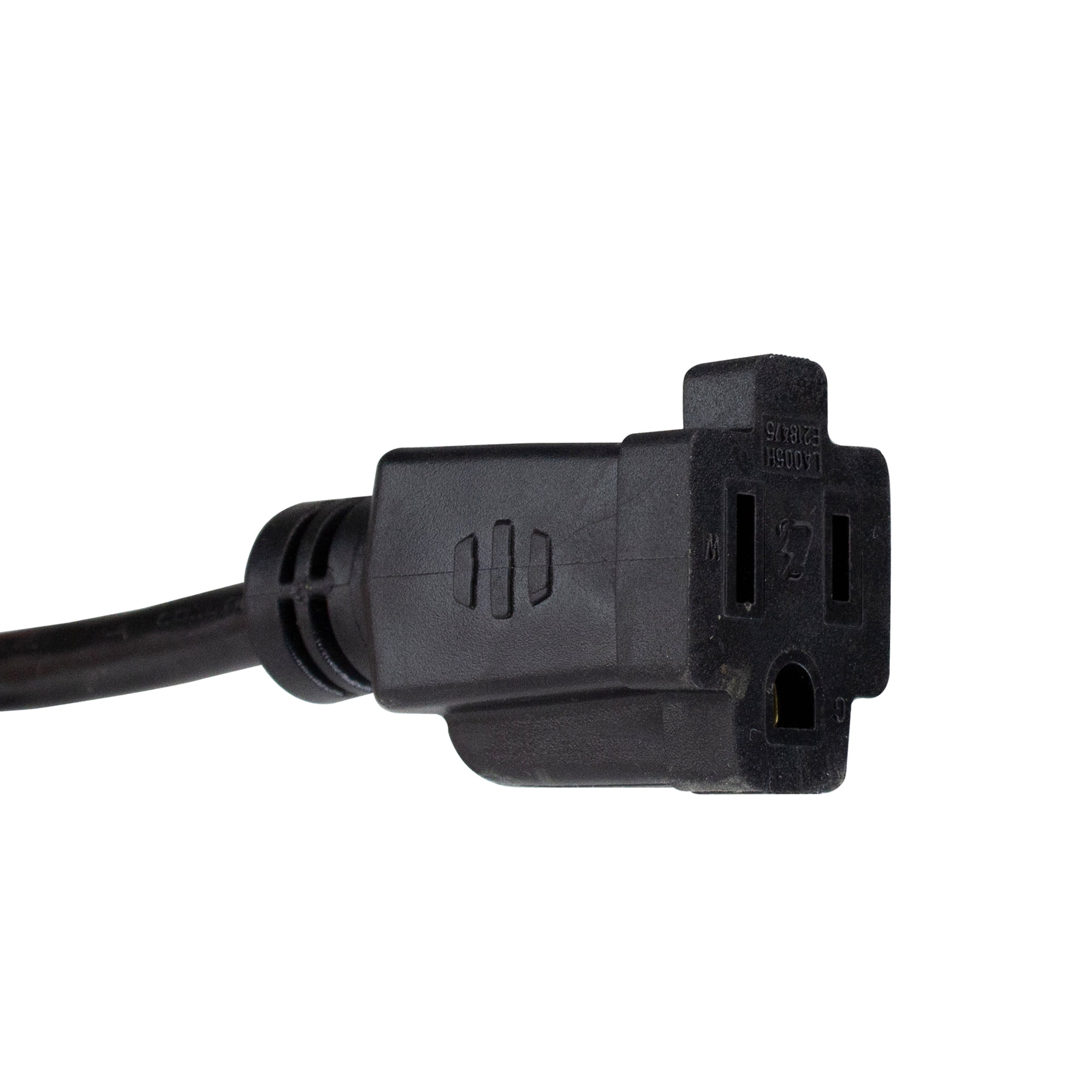 Northlight Three-Prong Outdoor Extension Power Cord with Single Outlet End Connector - 20' - Black