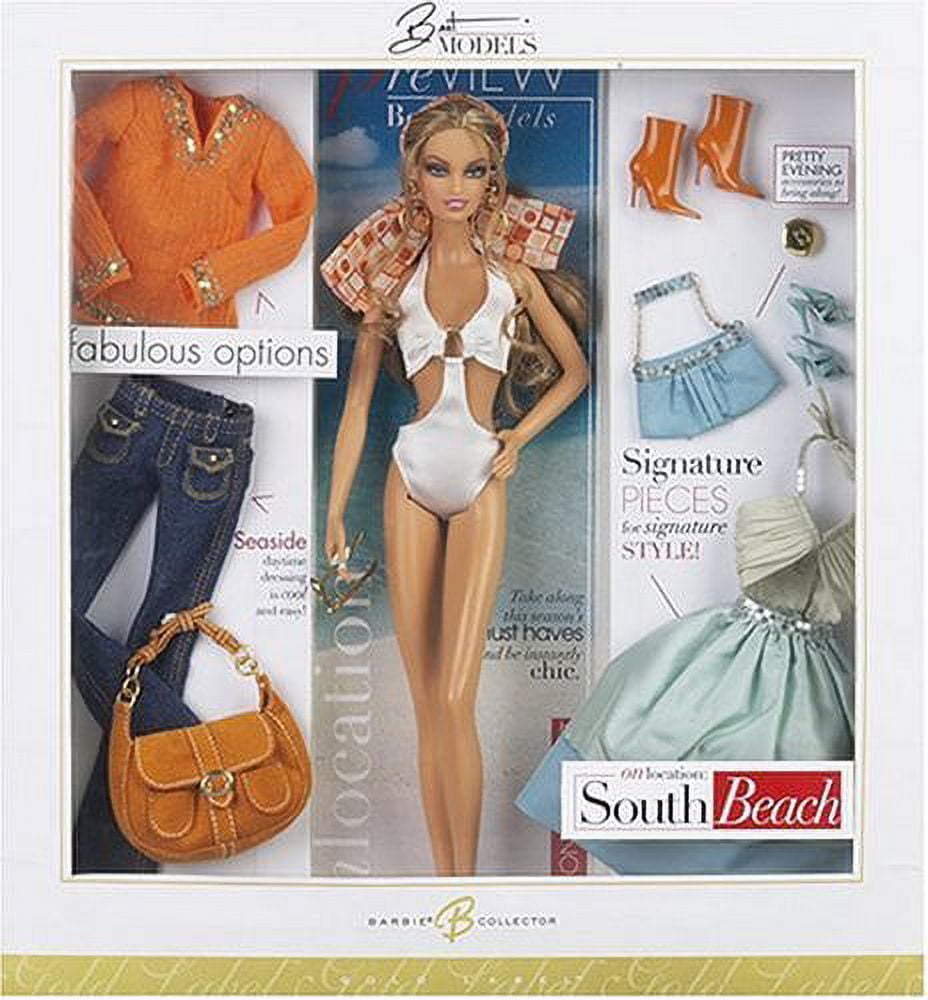 Barbie Collector On Location South Beach Barbie Doll Pink Label