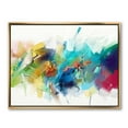 thumbnail image 2 of Designart Turquoise Story With Touches Of Yellow And Red FLOAT FRAME WALL ART, 2 of 4