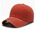 thumbnail image 3 of Riforla Women's Casual Water Washed Pure Cotton Solid Color Light Board Baseball Cap Womens Hats Orange M, 3 of 3