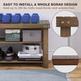thumbnail image 5 of Bamboo Shoe Rack Bench 3-Tier Storage Shelf for Entryway Hallway Bathroom Living Room, 5 of 6