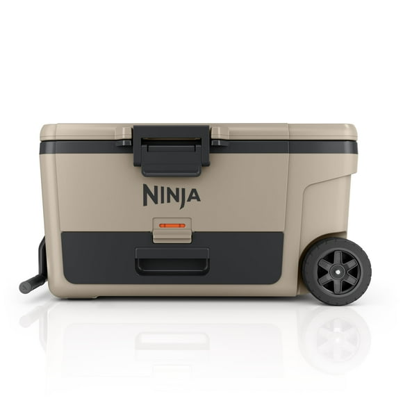 Cooler Ninja Outdoor FrostVault con ruedas de abedul de 65 cuartos de galón, beige