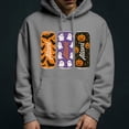 thumbnail image 2 of LUOGENLI Chandails à Capuche pour Hommes Couverture Halloween Graphique Chandail à Capuche Manches Longues Chandail avec Imprimé Décontracté Confortable Doux Veste pour Automne Hiver Chandails à Capuche à Fermeture Éclair pour Hommes Surdimensionné Gris1 Taille g, 2 of 5
