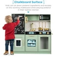 thumbnail image 3 of Best Choice Products Pretend Play Kitchen Wooden Toy Set for Kids w/ Telephone, Utensils, Oven, Microwave - Sage, 3 of 8