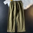 thumbnail image 5 of Wyobmus Men's Sweatpants Workout Drawstring Elastic Waist Wide Leg Sweatpants Casual Baggy Pants With Pockets Olive Green, 5 of 5