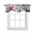 Tie Up Valances Window Valance Curtains Merry Christmas Xmas Tree