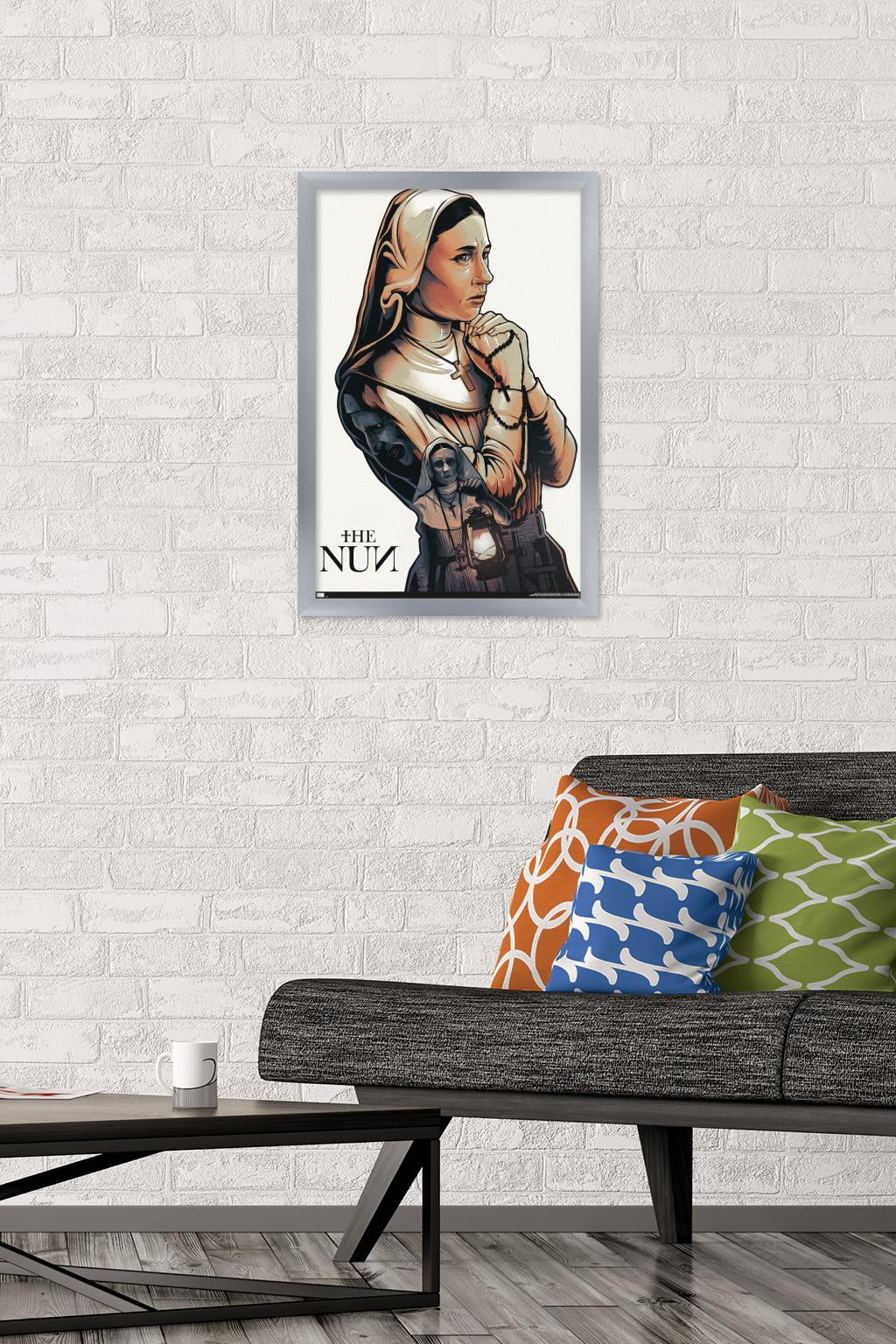 The Nun - Praying Wall Poster, 14.725" x 22.375", Framed