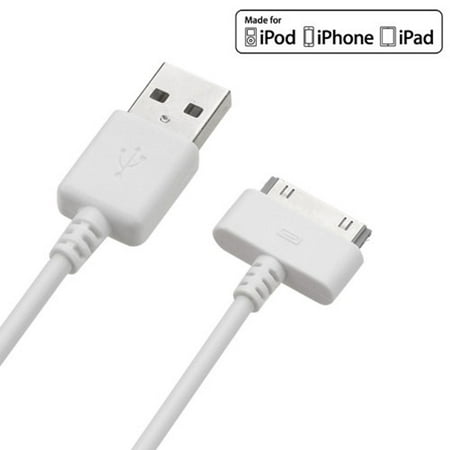MFI 3FT USB Data Sync 30 pin Cable Cord for iPhone 4 4S The new iPad iPod touch 2nd nano (Best 30 Pin Cable)