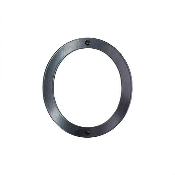 4" Black Modern Steel Flat or Floating House Numbers - 0