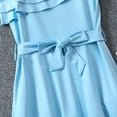 thumbnail image 6 of Mercatoo Girls One Shoulder Dress Ruffle Sleeveless Dress Kids Summer Part𝘆 Graduation Semi Formal Short Dresses, 6 of 7