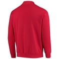 thumbnail image 3 of Men's Colosseum Scarlet Rutgers Scarlet Knights Tortugas Logo Quarter-Zip Jacket, 3 of 3