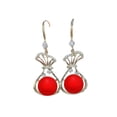 thumbnail image 1 of Sonducket 1 par de pendientes colgantes de perlas Festival Fiesta Boda Novia Compromiso Aleación de zinc Pendientes Joyas Rojo Type1 NO1, 1 of 6