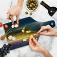 thumbnail image 4 of Nature Cutting Board, Apocalyptic Sky View End of the World Majestic Mystic Sky Solar and Image Print, Tempered Glass Cutting and Serving Board, Wine Bottle Shape, Orange and Blue, by Ambesonne, 4 of 5