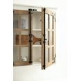 thumbnail image 4 of Kate and Laurel Hutchins Farmhouse Tall Wooden Wall Cabinet, 24 x 7 x 28, Rustic Brown and White, Vintage Cabinet with Glass Doors for Use as a Pantry Cabinet or an Over-the-Toilet Storage Cabinet, 4 of 11