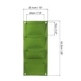 thumbnail image 2 of Uxcell 4 Pockets Vertical Hanging Grow Bags Wall Hanging Planter Bags Green 2 Pcs, 2 of 8