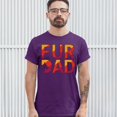 thumbnail image 3 of Tee Hunt Fur Dad T-Shirt Father's Day Dog Lover Men's Tee, Purple, XX-Large, 3 of 5