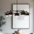 thumbnail image 7 of CH475138BGCL-Alora Lighting-Tetsu - 5 Light Chandelier-8.75 Inches Tall and 38 Inches Wide-Brushed Gold Finish, 7 of 7
